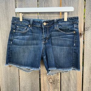 PAIGE Dark Blue Jean Shorts